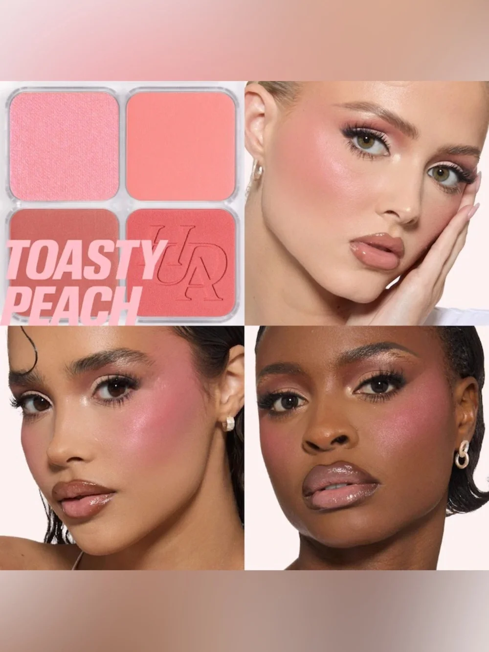 New Huda Beauty Blush Filter Blurring Blushlighters Palette Toasty Peach